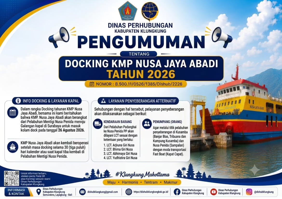 PENGUMUMAN DOCKING KMP NUSA JAYA ABADI TAHUN 2026